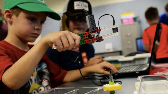 Children in Robotics Class