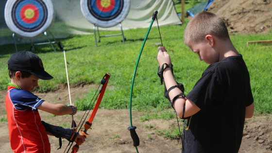 Kids at Camp - Archery