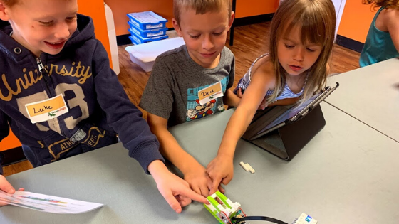 Children at Robotics Camp