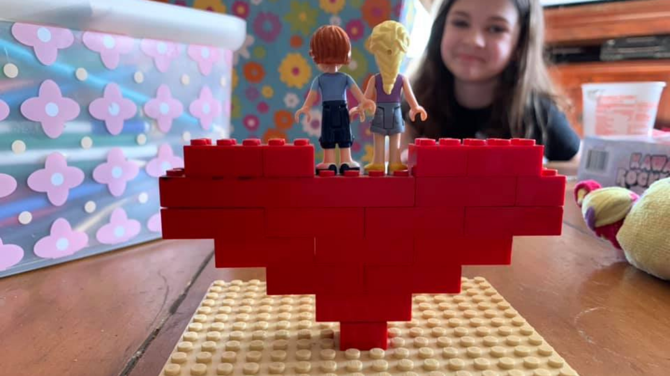heart created using LEGO® bricks