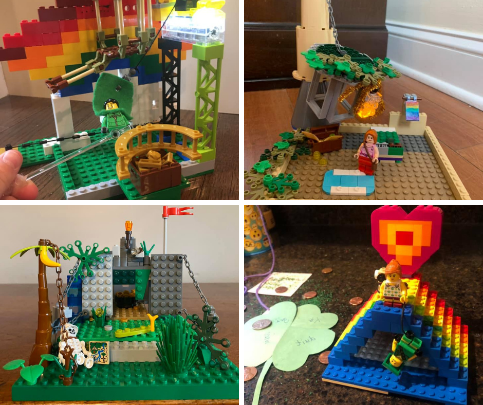 snapology creations using LEGO® bricks